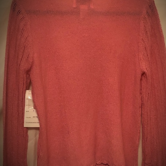 🎁✈️😊Darling, Hot Pink, Beaded Accent, Cardigan, by Elana Carello, NWT - Picture 5 of 11